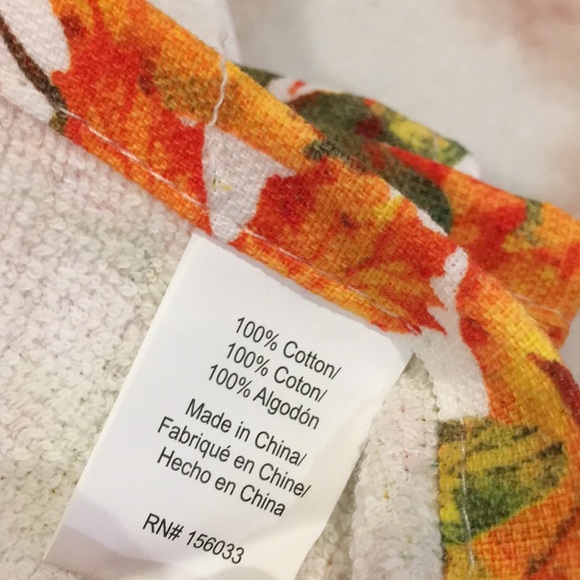 Rockhill Fall Leaves Harvest Kitchen Towel Set of 2, 18”X28”, %100 Cotton NWT - Picture 8 of 10
